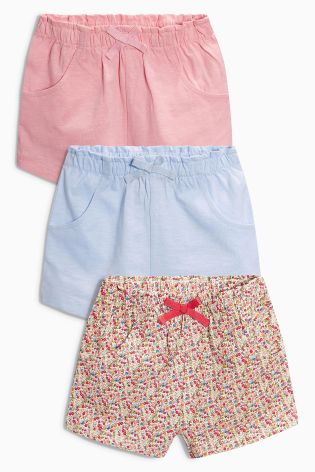 Pink Shorts Three Pack (3mths-6yrs)